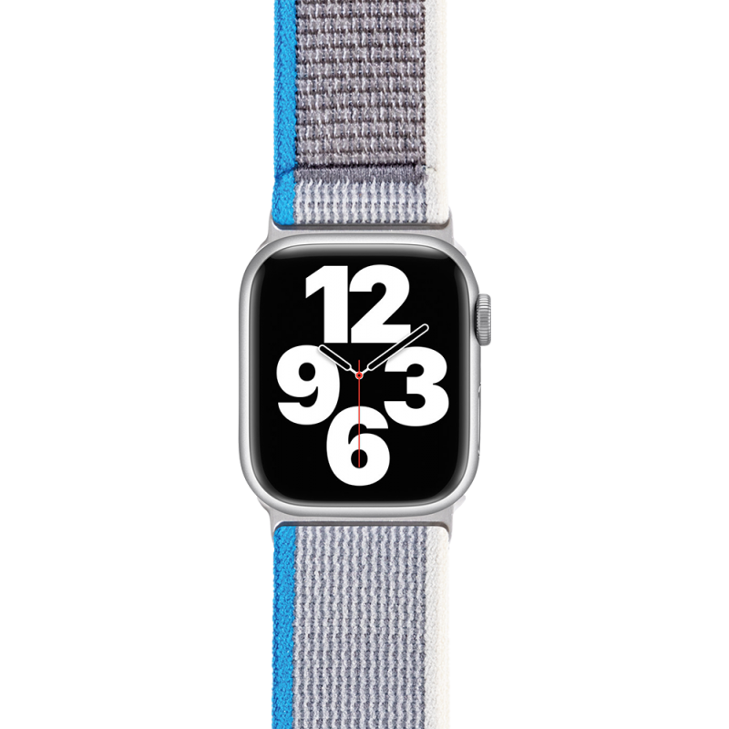 Image secondaire de Bracelet Trail pour Apple Watch 38-40-41mm Gris et Bleu Bigben