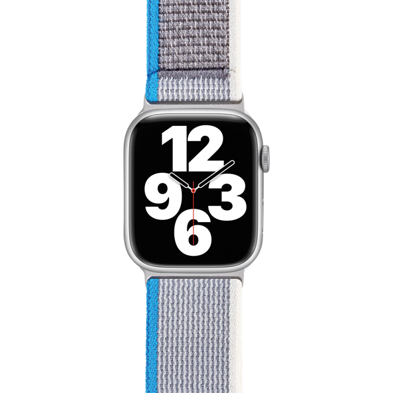 Image secondaire de Bracelet Trail pour Apple Watch 42-44-45-49mm Gris et Bleu Bigben