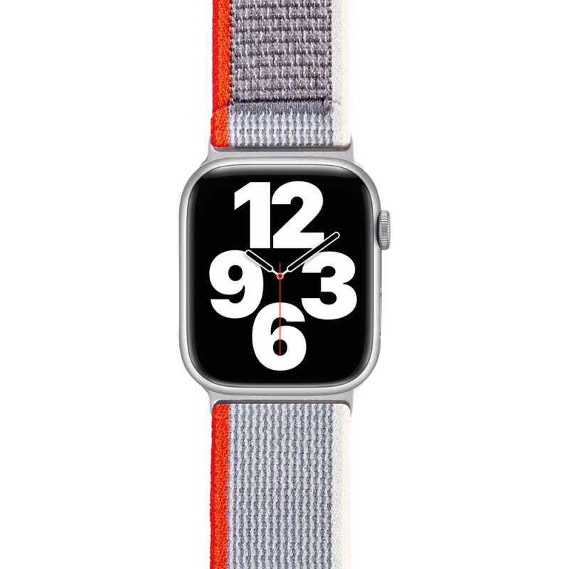 Image secondaire de Bracelet Trail pour Apple Watch 42-44-45-49mm Gris et Rouge Bigben