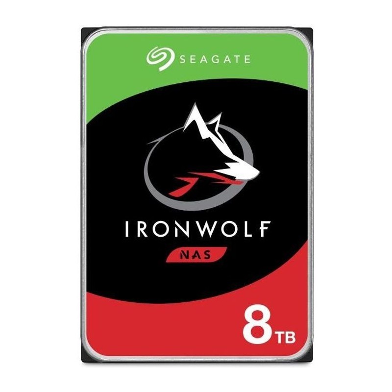 SEAGATE - Disque dur Interne - NAS IronWolf - 8To - 7200 tr/min - 3.5