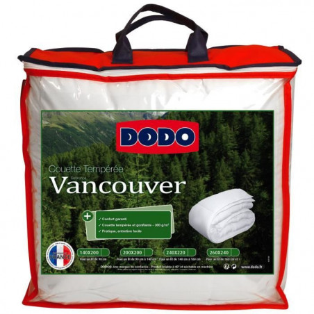 DODO Couette tempérée Vancouver - 200 x 200 cm - Blanc 94,99 €