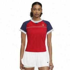 T-shirt à manches courtes femme Nike Tennis Bleu Rouge M