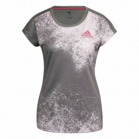 T-shirt à manches courtes femme Adidas Gris foncé XS