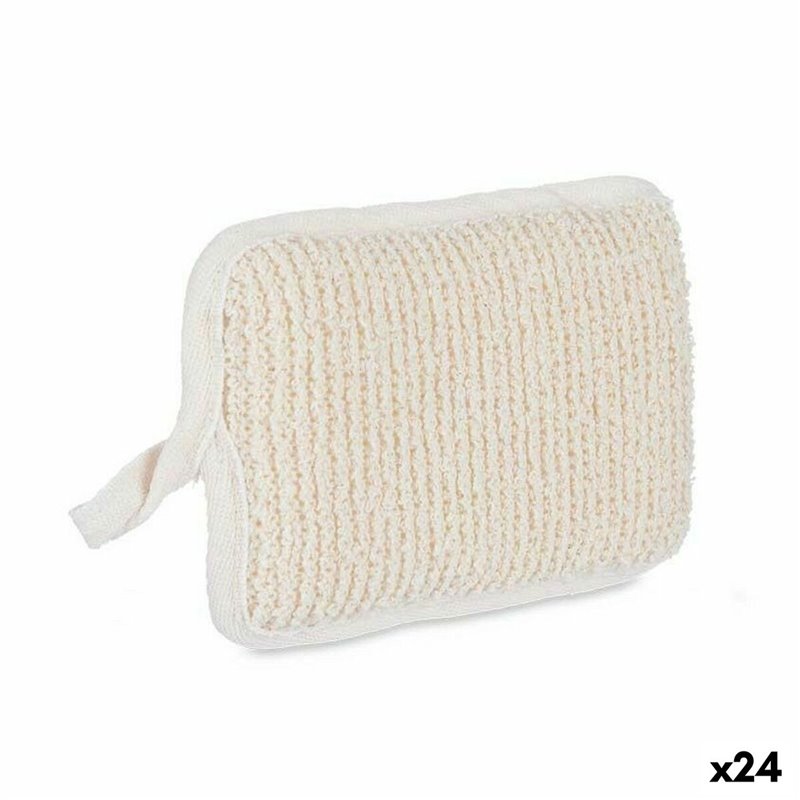 Éponge Corporelle Blanc Beige 11 x 16,5 x 2 cm (24 Unités)