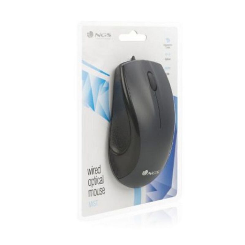 NGS Black Mist souris Droitier USB Type-A Optique 800 DPI