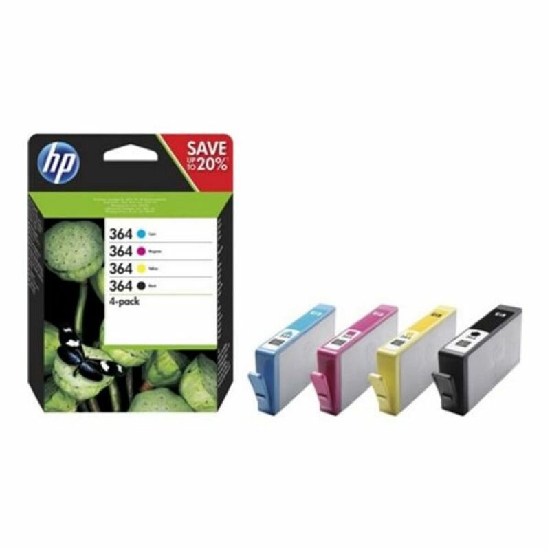 HP 364 pack de 4 cartouches d'encre noir/cyan/magenta/jaune authentiques