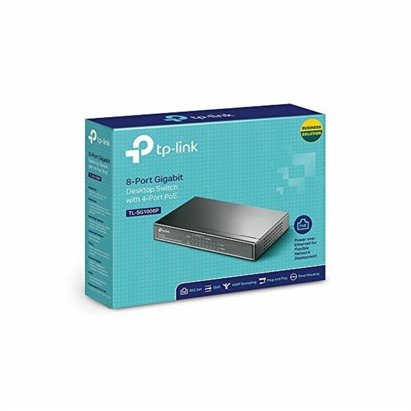 Image secondaire de Tp-Link TL-SG1008P Géré Gigabit Ethernet (10/100/1000) Connexion Ethernet, supportant l'alimentation via ce port (PoE) Gris