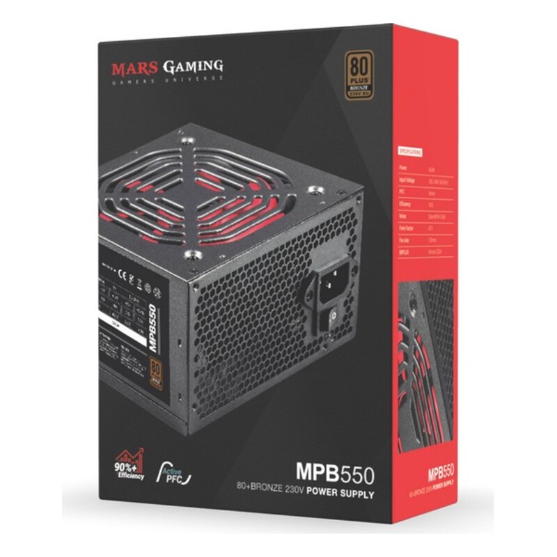 Image secondaire de Bloc dAlimentation Mars Gaming MPB550 80plus +90 BRONZE 500 W 550W