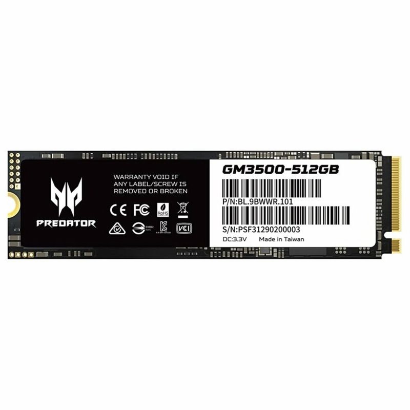 Acer SSD PREDATOR GM-3500 512Gb PCIe NVMe Gen3 M.2 512 Go PCI Express 3.0 3D NAND