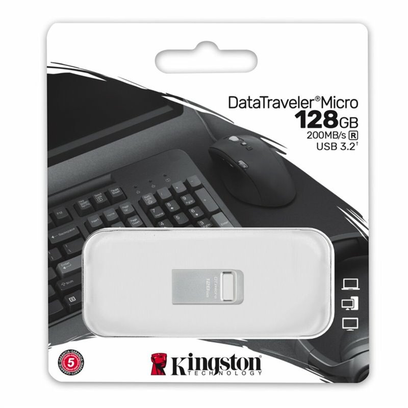 Image secondaire de Kingston Technology DataTraveler 128 Go Micro 200 Mo/s Metal USB 3.2 Gen 1