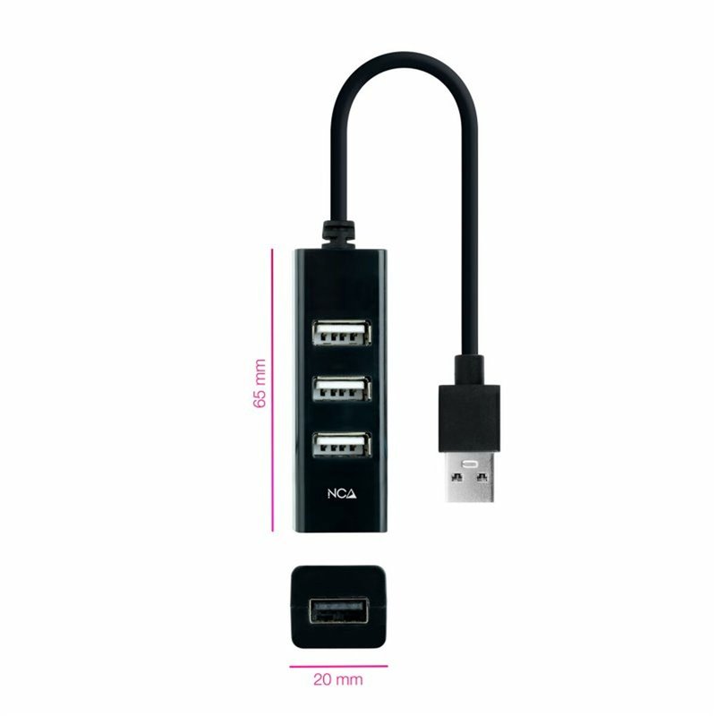 Image secondaire de NanoCâble 10.16.4404 hub & concentrateur USB 2.0 Noir