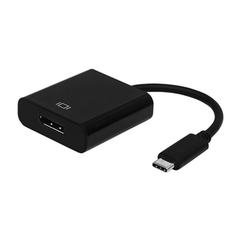 Aisens A109-0394 câble vidéo et adaptateur 0,8 m DisplayPort USB Type-C Aluminium, Noir