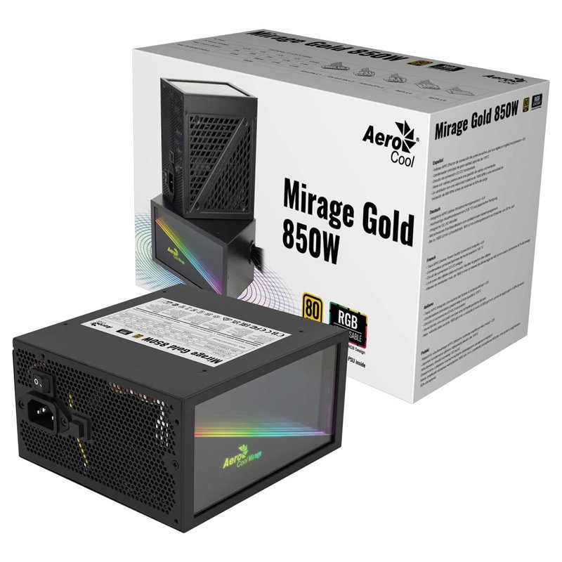 Image secondaire de Bloc dAlimentation Aerocool MIRAGEGOLD850 ATX 850 W 80 Plus Gold