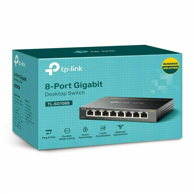 Image secondaire de Tp-Link TL-SG108S Non-géré Gigabit Ethernet (10/100/1000) Noir