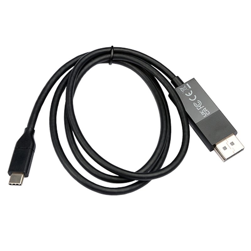 Image secondaire de V7 V7UCDP-2M changeur de genre de câble USB Type-C 3.2 Gen 1 DisplayPort Noir