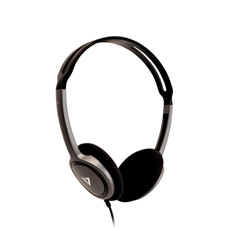 V7 HA310-2EP écouteur/casque Écouteurs Avec fil Arceau Musique Noir, Argent