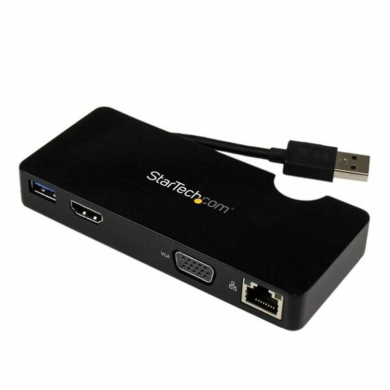 Startech.com Mini station d'accueil USB 3.0 universelle pour ordinateur portable avec HDMI ou VGA, Gigabit Ethernet, USB 3.0