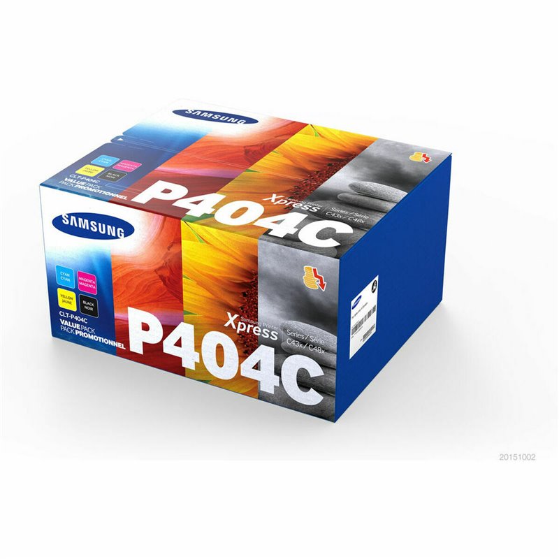 Samsung CLT-P404C Pack de 4 cartouches authentiques de toner cyan/magenta/jaune/noir