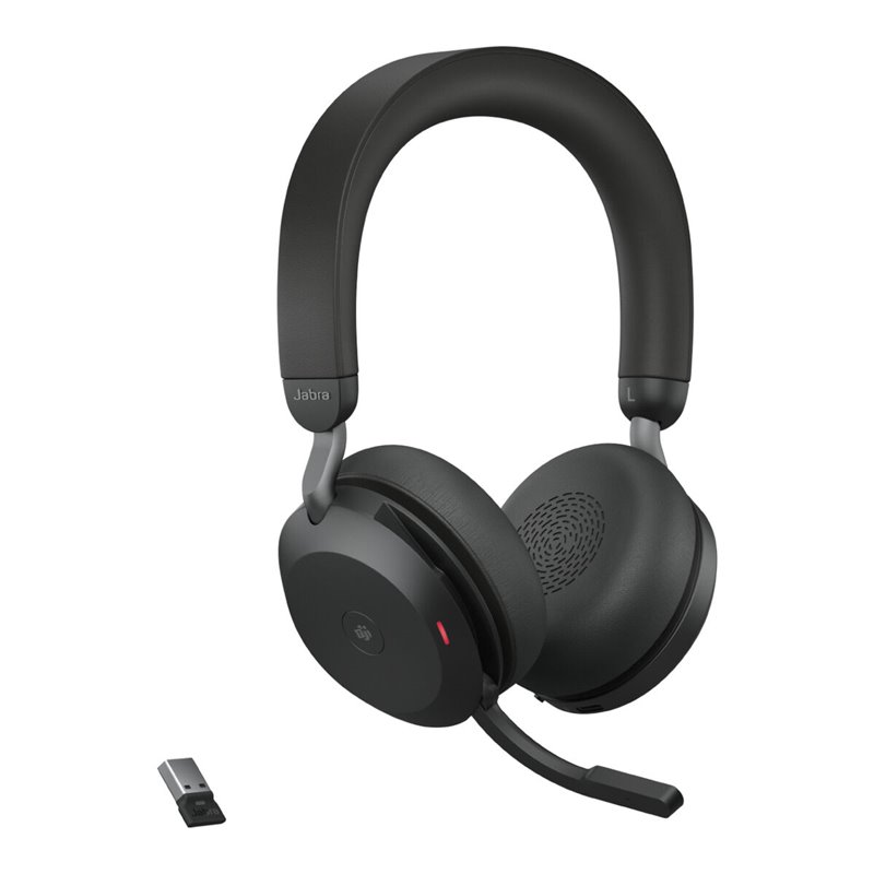 Image secondaire de Jabra Evolve2 75 Casque Sans fil Arceau Bureau/Centre d'appels Bluetooth Socle de chargement Noir