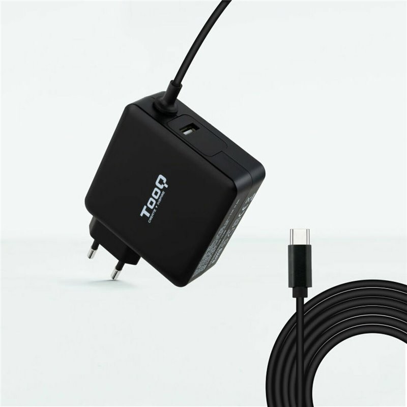 Tooq TQLC-USBC65PD adaptateur de puissance & onduleur Intérieure 65 W Noir