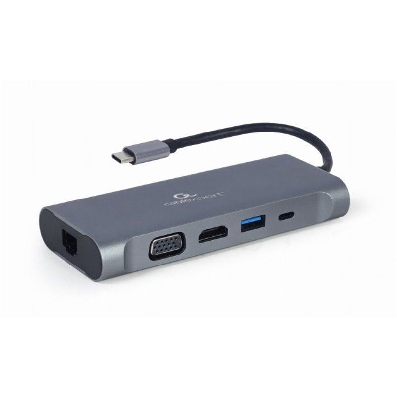 Hub USB-C GEMBIRD A-cm-COMBO7-01 Gris 100 W