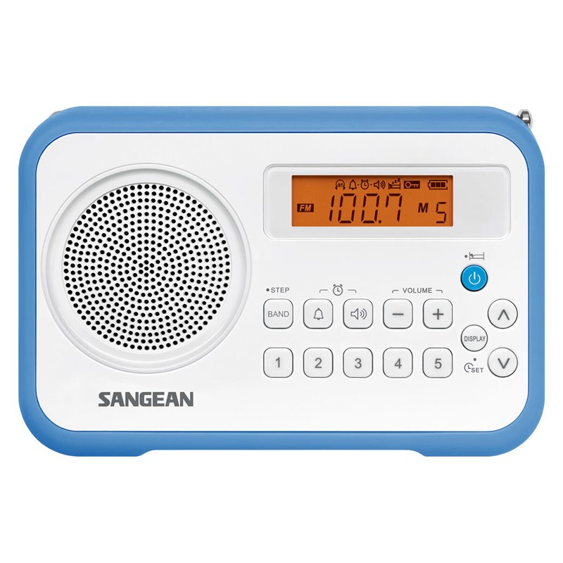 Radio Sangean PRD18W Bleu Ambre Bleu/Blanc