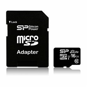 Carte Mémoire Micro SD avec Adaptateur Silicon Power SP016GBSTHBU1V10S