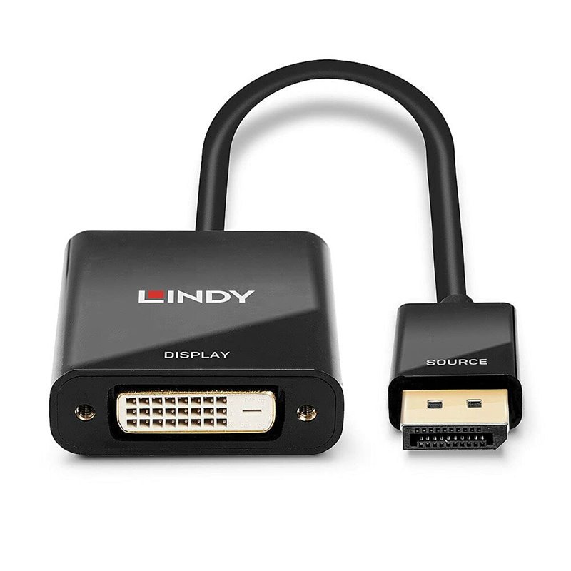 Lindy 41734 câble vidéo et adaptateur Noir