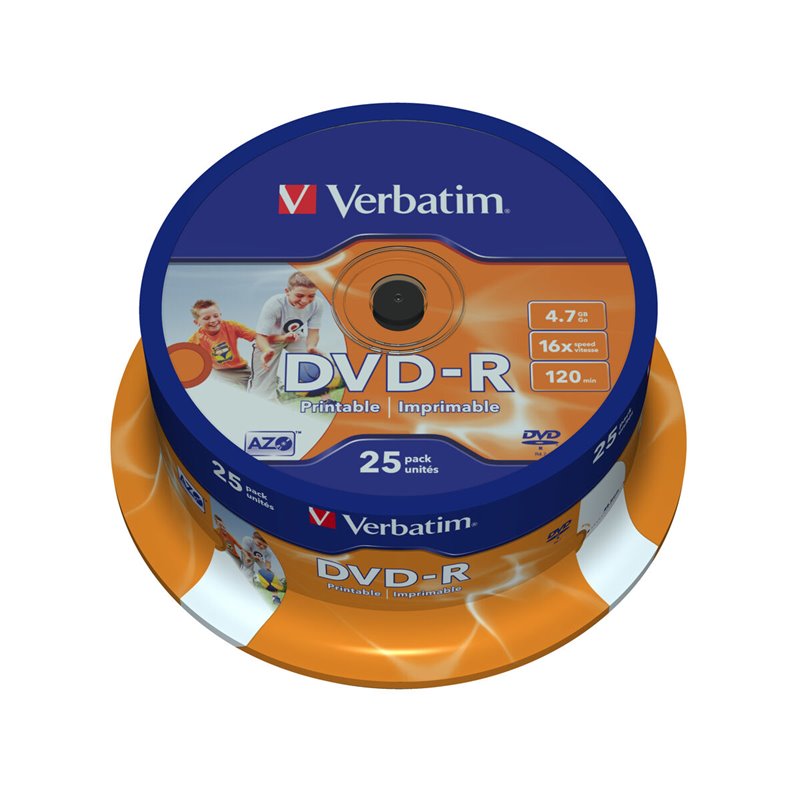 Verbatim 43538 DVD vierge 4,7 Go DVD-R 25 pièce(s)