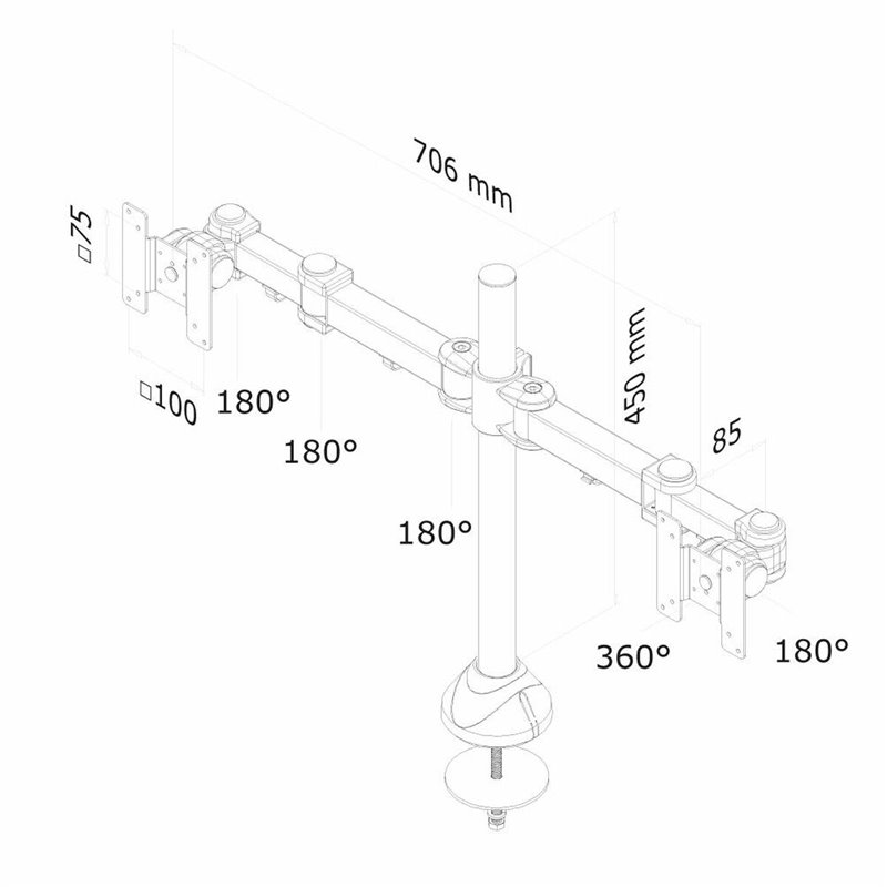 Image secondaire de Neomounts support moniteur de bureau