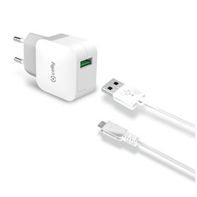 Chargeur portable Celly TCUSBMICRO Blanc
