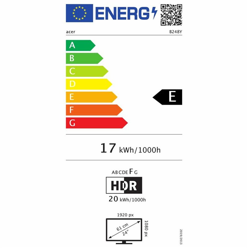 Image secondaire de Écran Acer UM.QB8EE.001 Full HD IPS LED Full HD HDR10 23,8