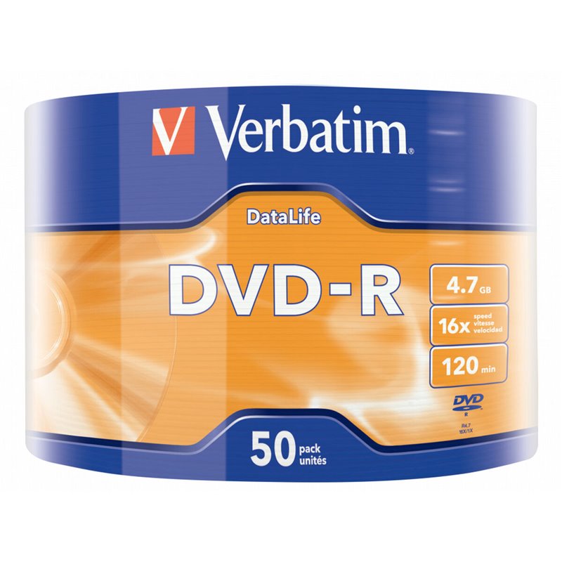 Verbatim 43791 DVD vierge 4,7 Go DVD-R 50 pièce(s)