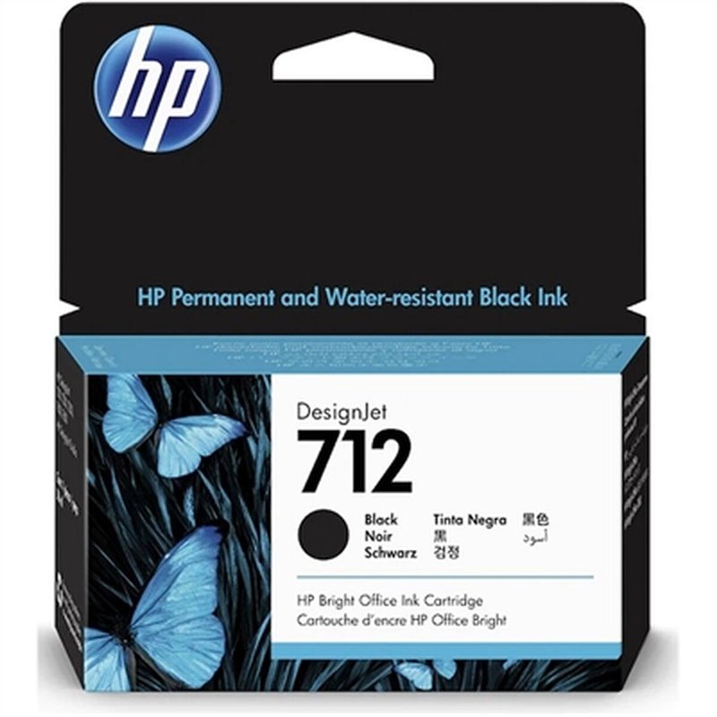 HP Cartouche d'encre DesignJet 712, noir, 38 ml