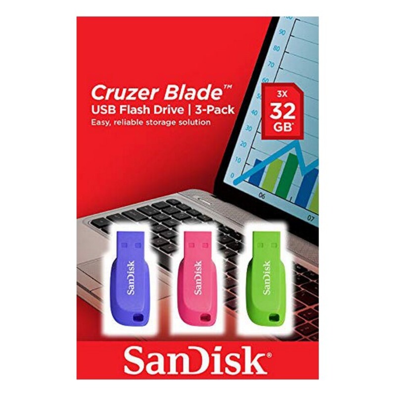 Image secondaire de Clé USB SanDisk Cruzer Blade 3x 32GB 32 GB