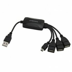 Hub USB Esperanza EA114 Noir Multicouleur