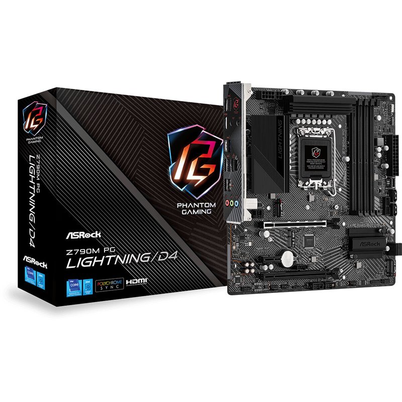 Carte Mère ASRock Z790M PG Lightning/D4 Intel LGA 1700