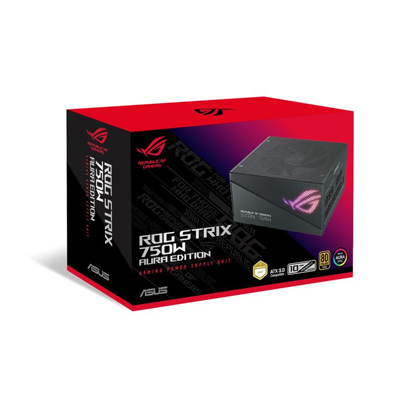 Image secondaire de Asus ROG Strix 750W Gold Aura Edition unité d'alimentation d'énergie 20+4 pin ATX ATX Noir