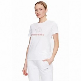 T-shirt à manches courtes femme Converse Seasonal Star Chevron Blanc S