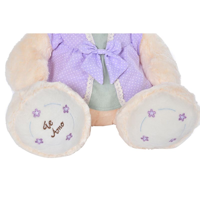 Image secondaire de Ours en peluche DKD Home Decor Robe 42 x 20 x 50 cm Beige Rose Lila Enfant Ours (2 Unités)