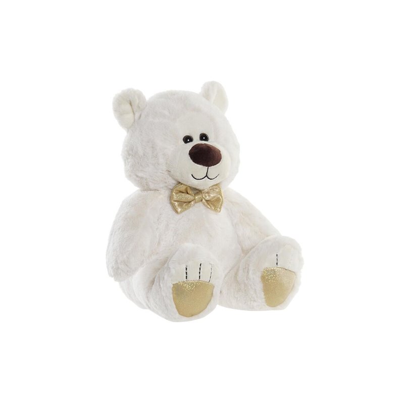 Ours en peluche DKD Home Decor Nud papillon Blanc Doré Métal Enfant Ours 30 x 40 cm 30 x 30 x 36 cm