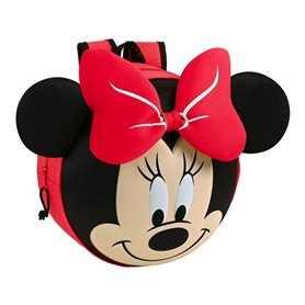 Sac à dos enfant 3D Minnie Mouse Noir Rouge 31 x 31 x 10 cm