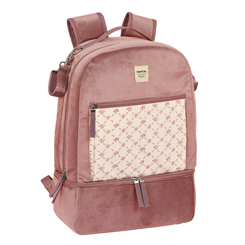 Sac accessoires pour bébé Safta Marsala Rose (30 x 43 x 15 cm)