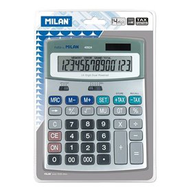 Calculatrice Milan Blanc Argenté Métal 18,5 x 14 x 2 cm