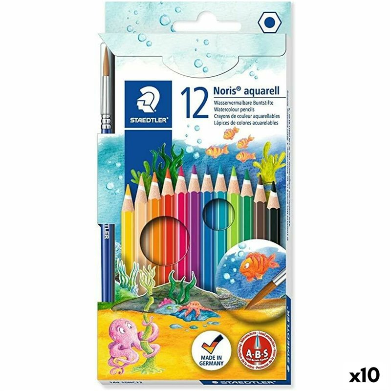 Crayons de couleurs pour aquarelle Staedtler Noris 12 Pièces Multicouleur (10 Unités)