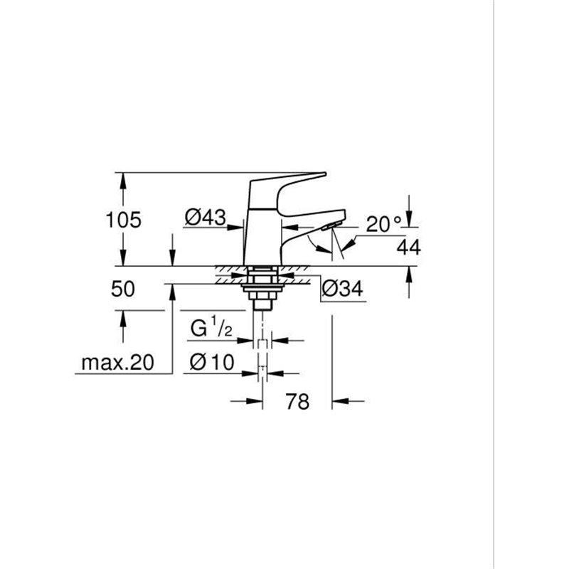 Image secondaire de Mitigeur Grohe Start Flow Métal