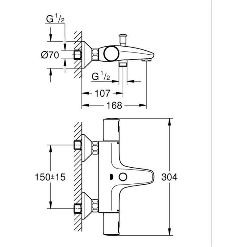 Image secondaire de Robinet double poignée Grohe Laiton