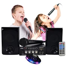 Kit Karaoké Party Sound & Light PARTY-KA100, USB SD et Bluetooth