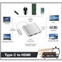 USB 3.0 Type C Adaptateur USB-C vers HDMI pour Apple Nouveau Macbook C