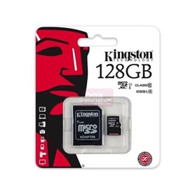 Kingston carte mémoire 128 GB + adaptateur